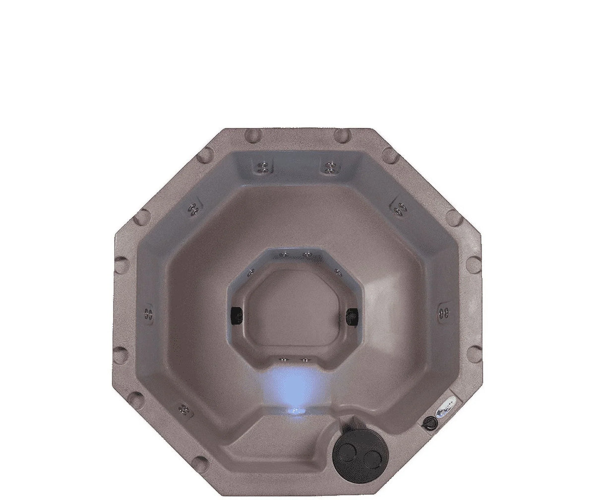 Seater 8 Cover, Brown Spa Aqualife 20 & Lagoon Jets, Tub Tub with Millstone LED lighting Hot