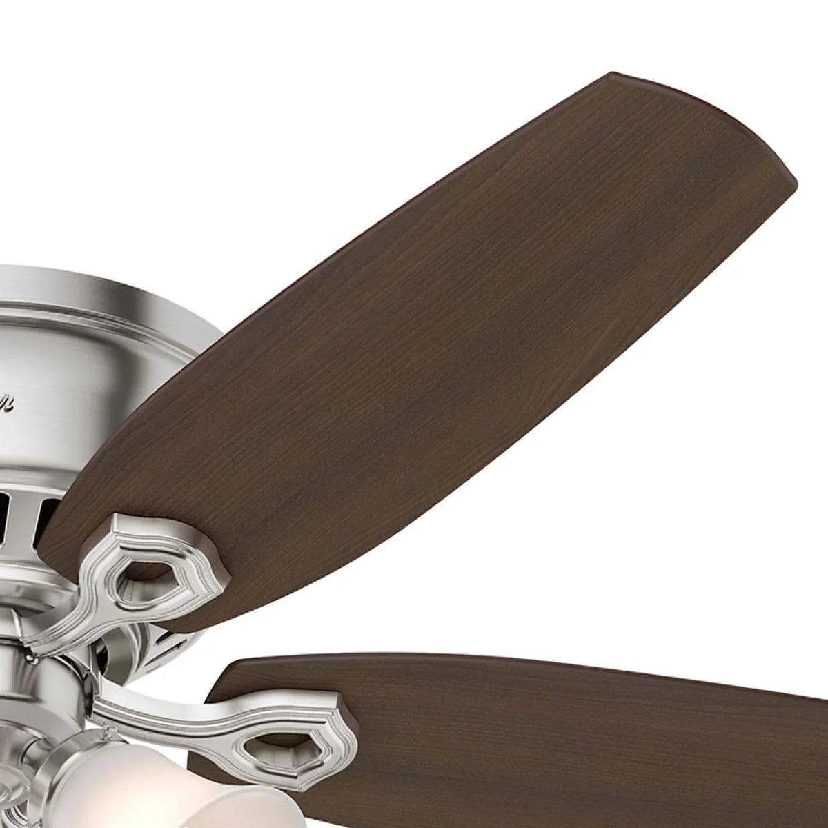 Chain, Snow 52" Profile White Pull w/ Fan Builder Fan Ceiling Low Hunter Company