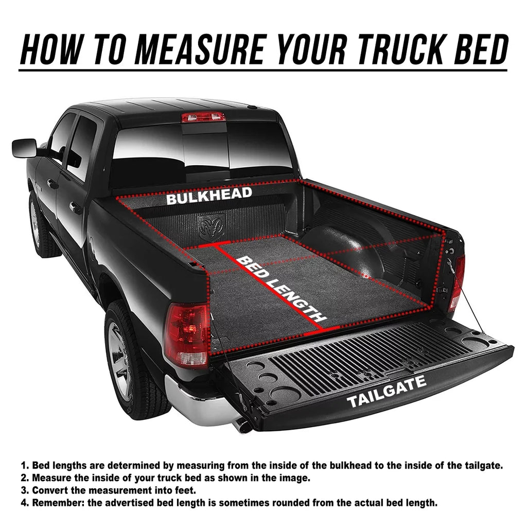 Cover Soft Adjustable -Fold Top Tonneau Tri Bed Trunk 5.7' Truck 1500 For TTC-TRISOFT-018 DNA 2009 Ram Fleetside 2021 Motoring to