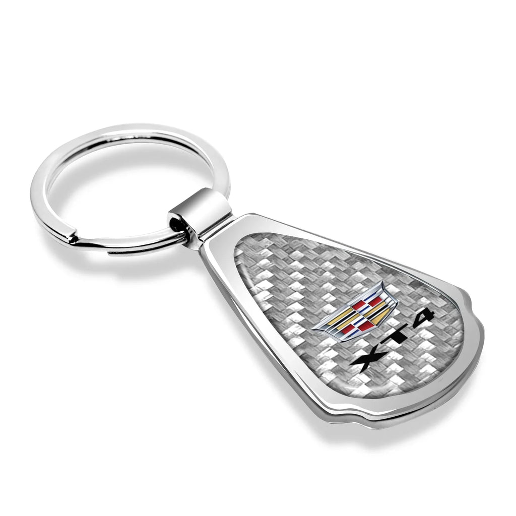 Chrome Dome Image for Licensed Carbon Chain, Metal Teardrop Key Real Silver Fiber Cadillac Official iPick XT4