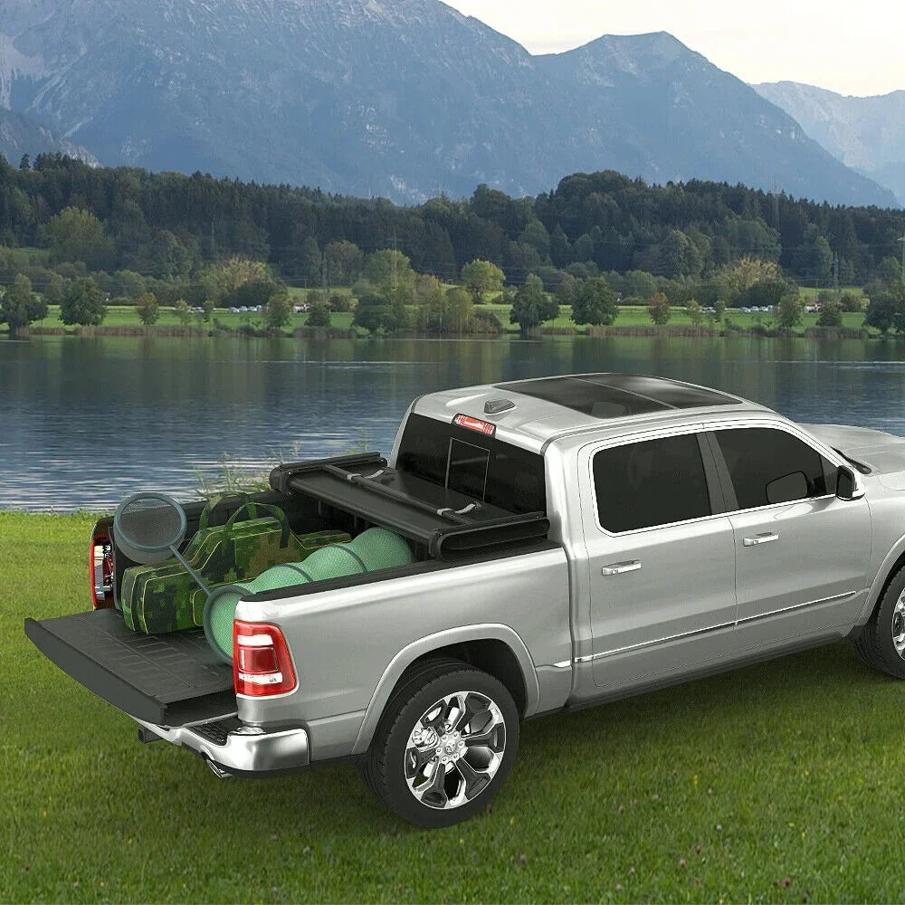 ft Bed Tonneau 6.4 Ledkingdomus Truck Cover Soft for Tri-Fold Rambox 1500 Without Ram 2019-2023 Bed
