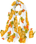 Maple Wrap Long Scarves Pumpkins Leaves Neck Girls Scarf Hyjoy Women Silk Lightweight for Shawl