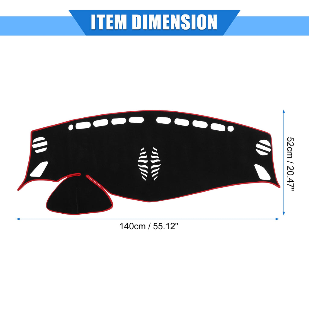 March Nissan Unique Dashboard 2010-2015 Console Center Car Cover Compatible for Bargains Protective Red Polyester