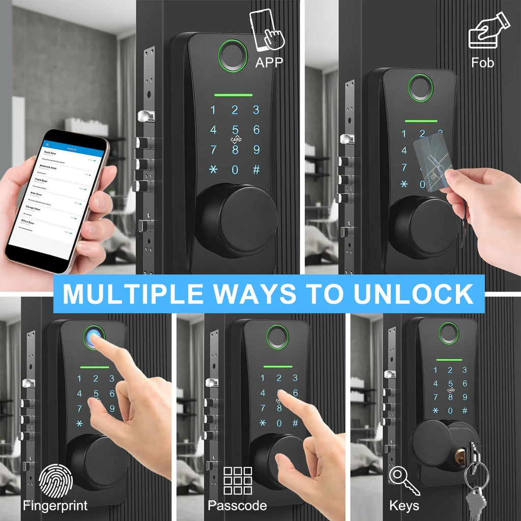 Remote Door Remote Deadbolt Lock Huiop Intelligent Lock/2 Door Keyless Lock,With App Remote Pad Lock Pad Door Siuke Keypad Lock/5-in-1 Less With Set Deadbolt Keyless Lock/5-in-1