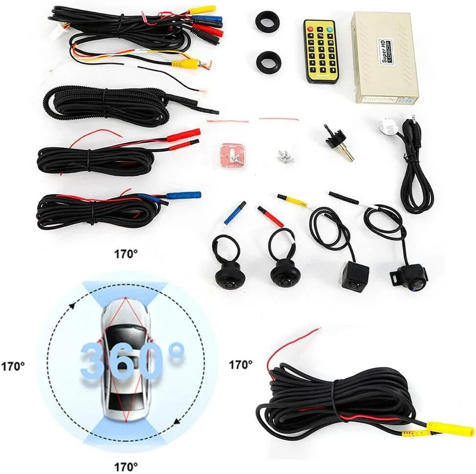 Car monitoring DVR Bird Camera System Surround TFCFL 360 View parking Backup Record