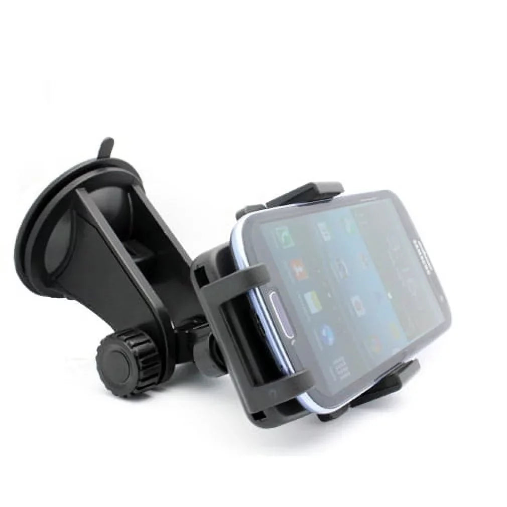 2 Rotating Mega Phone S6 Sport S5 Stand Cradle LTE Glass S906L Dock Mount Holder 2 Galaxy Window Suction Easy Car Active Samsung for Mini Active, (SM-G860P) Windshield On5 Black S4, Note Prevail ALW