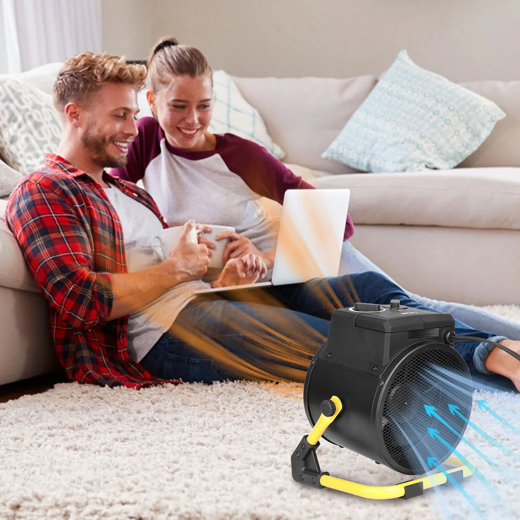 Bedroom Heater Protection Electric with Desk Personal Office Ceramic Adjustable Portable Overheat for Fan Temperature 1500W Heater iMounTEK Space