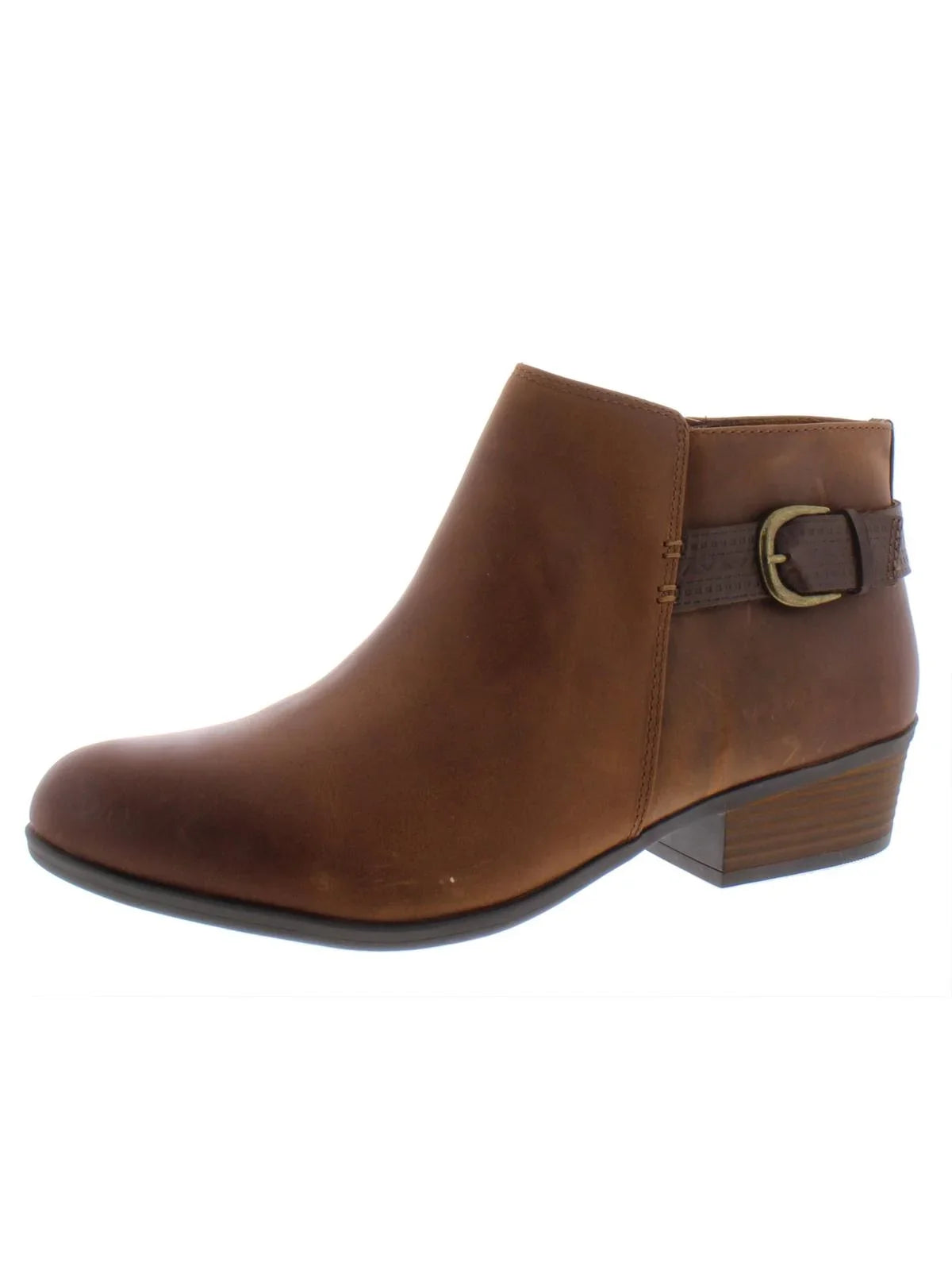 Kara Tan Block Medium Womens Boots Leather (B,M) Ankle Addiy 10 Clarks Heel