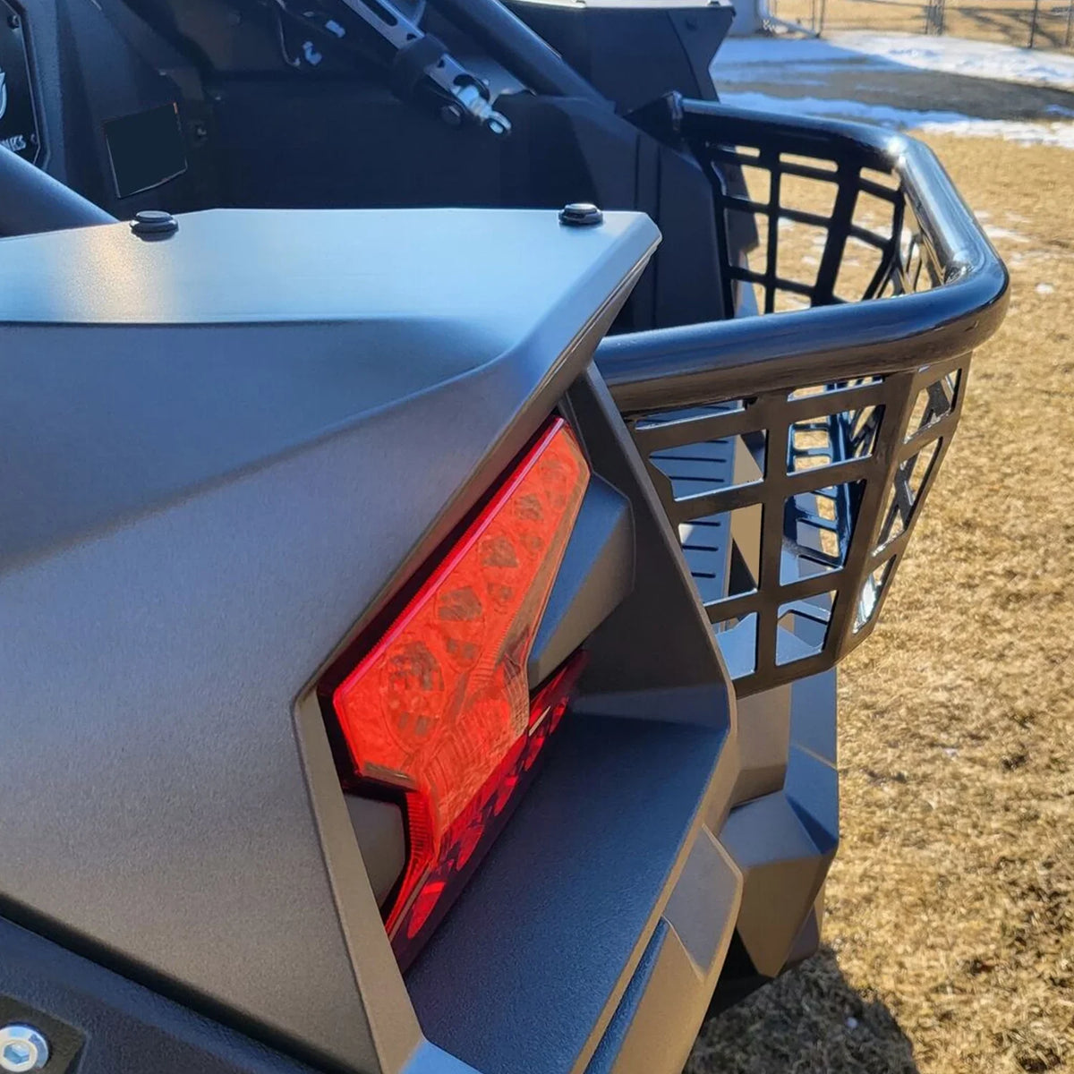 Cargo Kawasaki Steel 22 Bed 1000 Enclosure 23 Coated Teryx 21 20 Powder Rack Kojem Tailgate KRX Barricade for Black Luggage