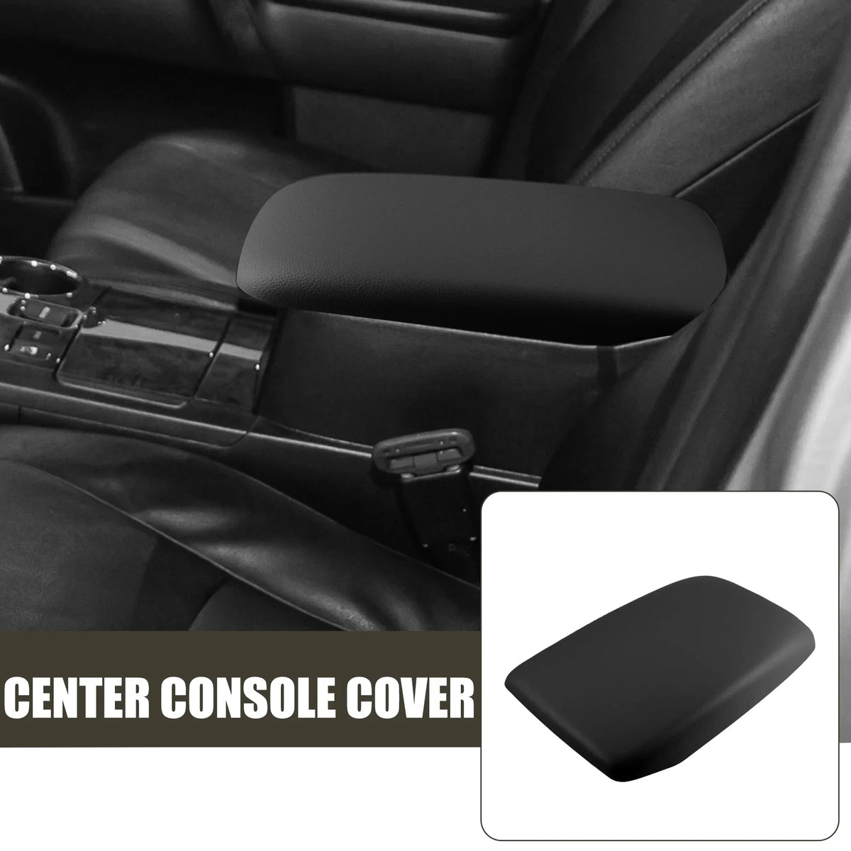 Armrest Toyota 2009-2014 Cover Highlander Box Protector Faux Black Console Leather Seat Center for Car