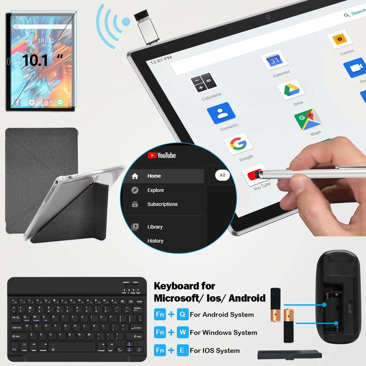 Tablet 11,Tablet Expand 1 inch Battery,Latest Keyboard,10 Camera,Wi-Fi,Bluetooth,GPS,Black Cellular with 128GB to ),6000mAh Android Octa-Core PC,Dual ROM(up 1.6GHz in 4G Tablets,64GB 2