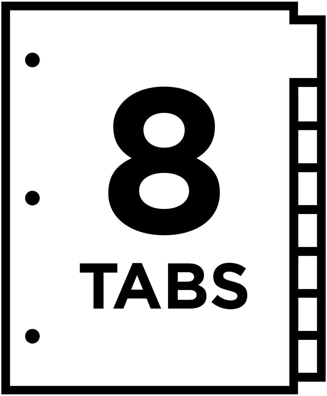 Plastic of Big Tab 8 Multicolor Avery Insertable 24 Tabs, Sets Case 11901 Pack Dividers,