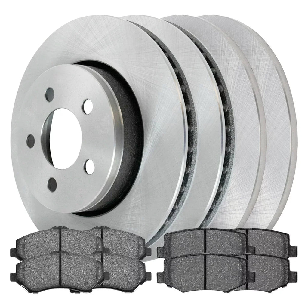 Jeep Rear 2010 Kit 2009 2008-2012 4.0L Front Pads Rotors AutoShack 2008 Nitro RWD 2011 Ceramic Replacement Dodge and 2007 Liberty 4WD V6 3.7L and Brake for