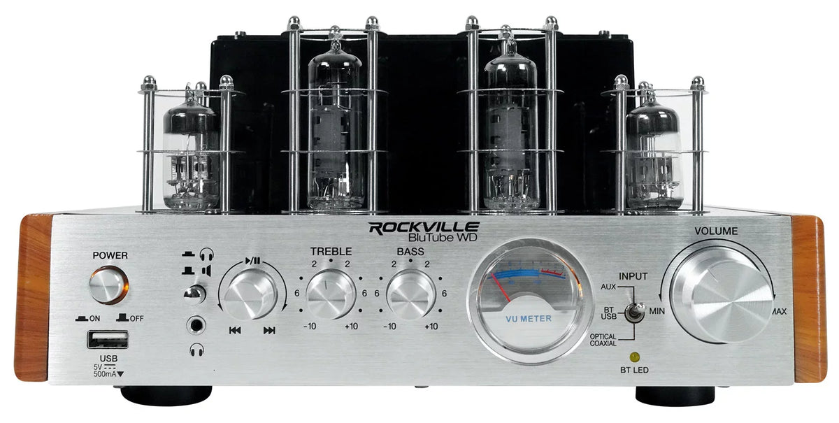 BluTube Bluetooth Tube + Tower (2) Speakers Amplifier/Home WD Rockville Receiver