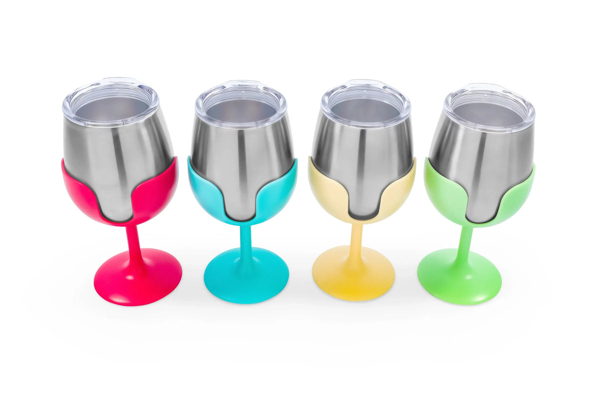 Construction, 18/8 Grade and the in Campsite Camco Insulated Stems, at Size (53068) Vacuum Wine 8oz Life a Better Features Removable Tumblers 4 Stainless is a | Steel Colorful Kitchen Comes