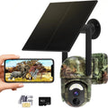 Trial with Camera Card,Wireless 355°View SIM Outdoor Soliom Hunting 3G/4G Tilt Vision Pan with Night LTE Cellular Cameras S50 1080p