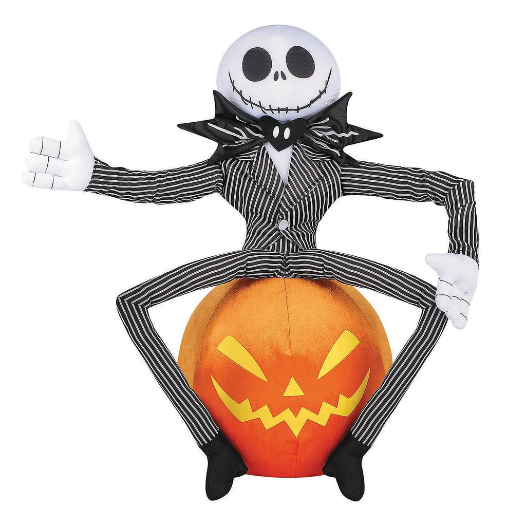 Halloween Skellington Gemmy Jack Greeter Skellington 21" Pumpkin Jack