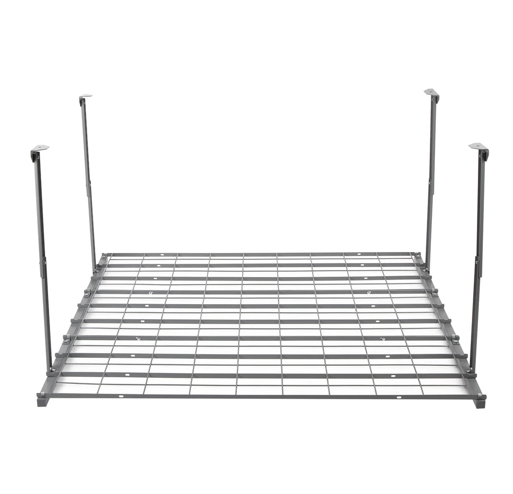 42"W 24' Overhead 28"H, 48"L WORKPRO Garage x Rack, x Silver, Ceiling