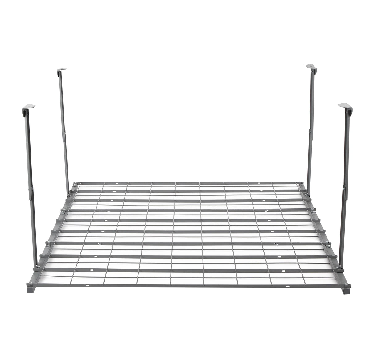 42"W 24' Overhead 28"H, 48"L WORKPRO Garage x Rack, x Silver, Ceiling