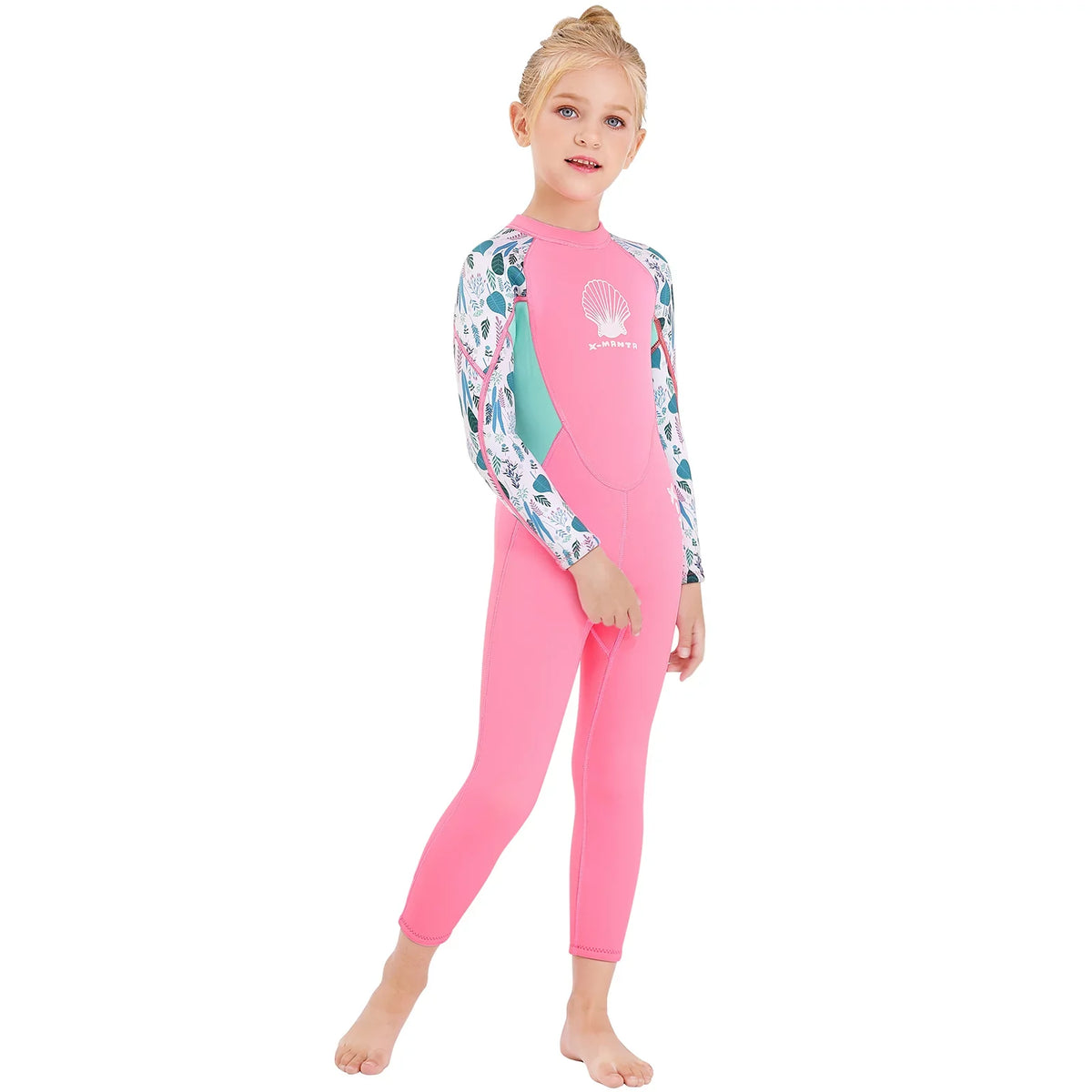 Zipper One Quick X-MANTA Diving Piece Swimsuit Surf for - Suit with Wetsuit Dry Sleeve Girls Back Long -
