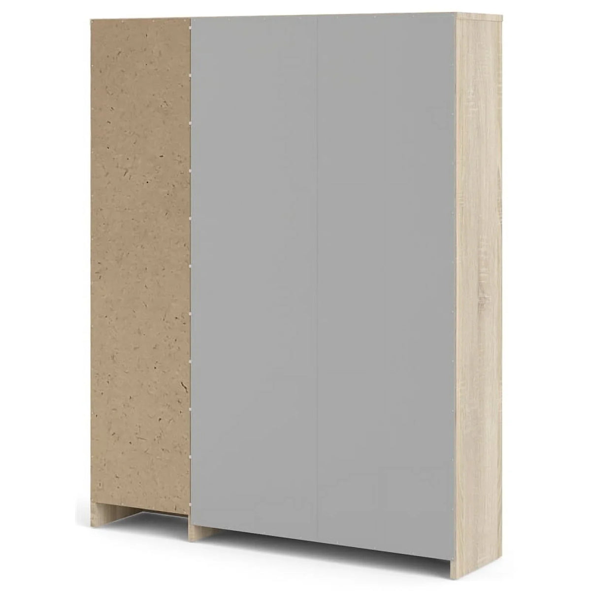 Allora Cabinet Layers Shoe Gloss Oak-White with & High 3 Drawer 2 Door in