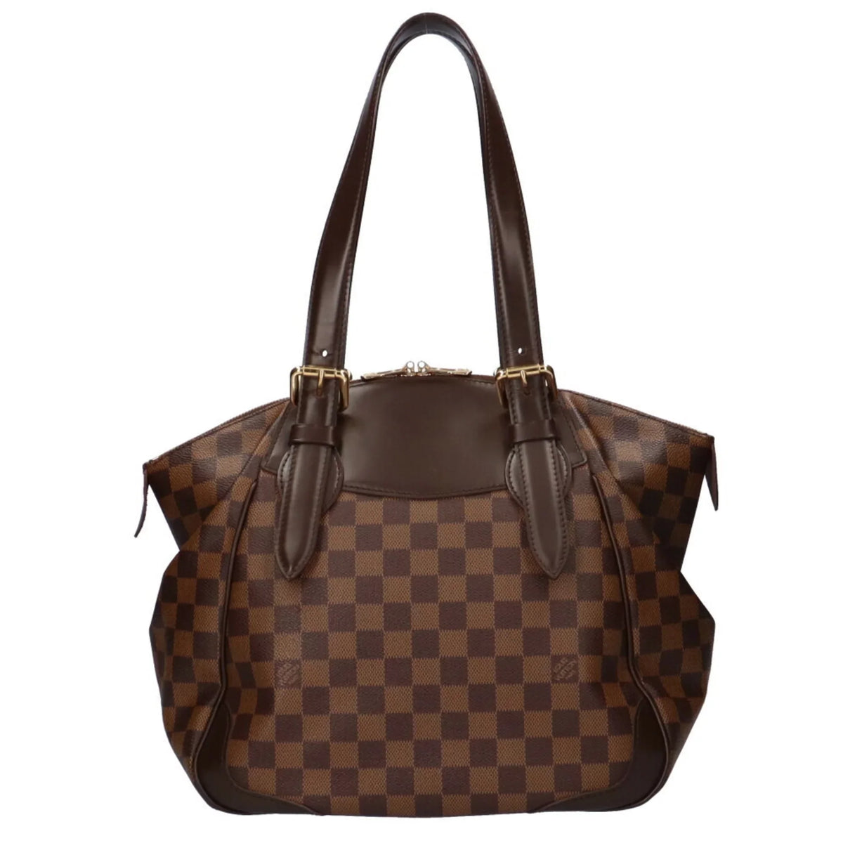 Used LOUIS Canvas Louis Brown VUITTON MM Vuitton Bag Authenticated Damier Verona Shoulder Women's