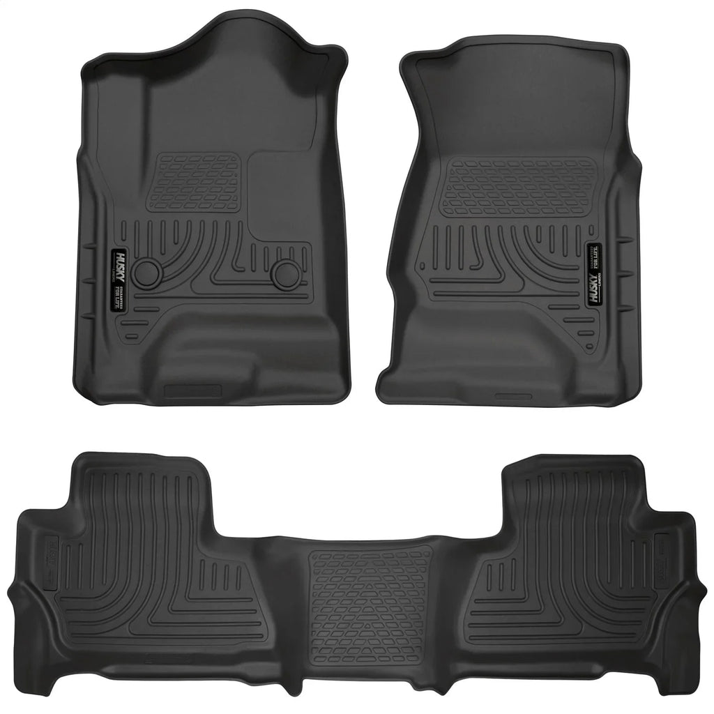 Tahoe/Yukon by 2015 Chevy/GMC WeatherBeater Black Husky Liners Floor RealTruck Combo