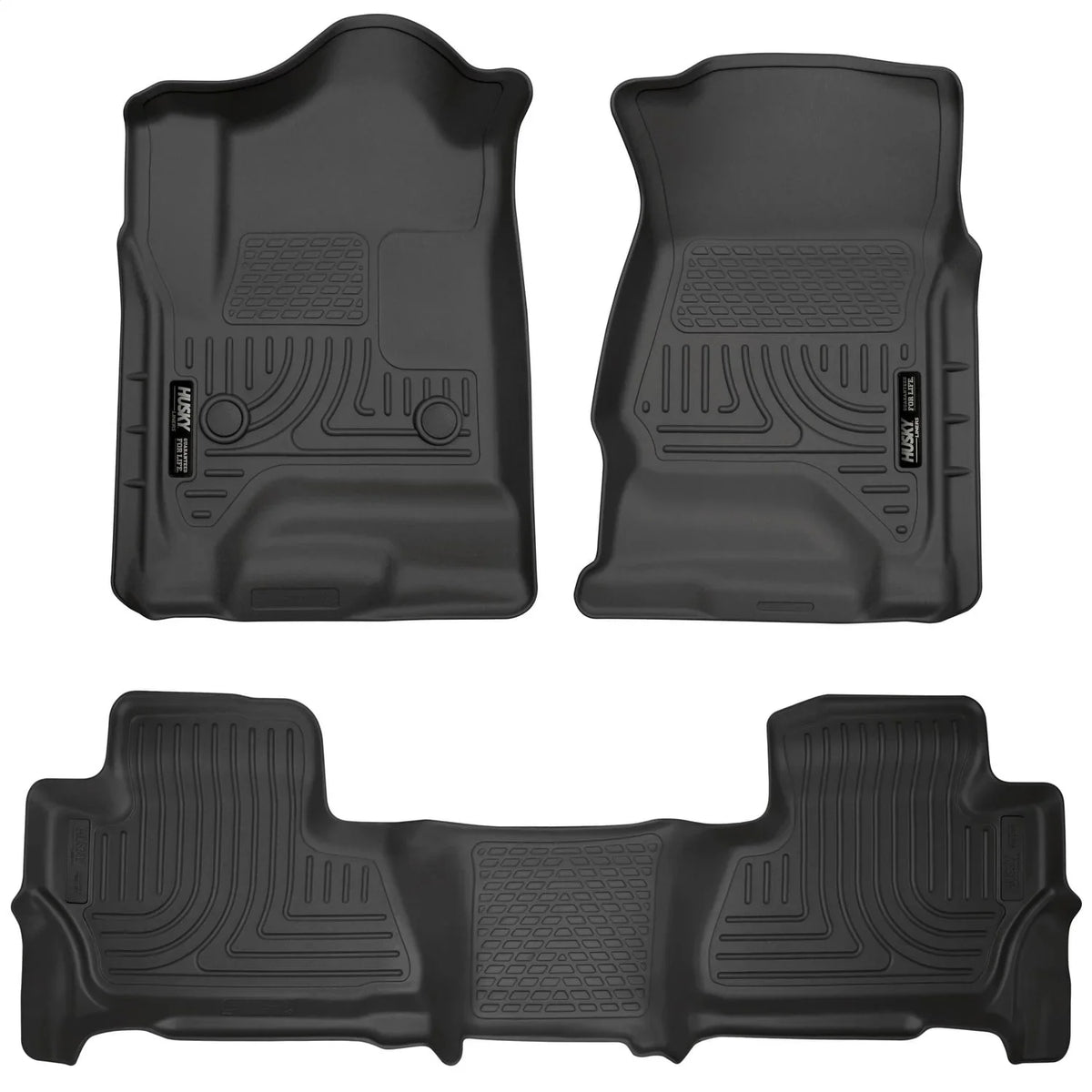 Tahoe/Yukon by 2015 Chevy/GMC WeatherBeater Black Husky Liners Floor RealTruck Combo