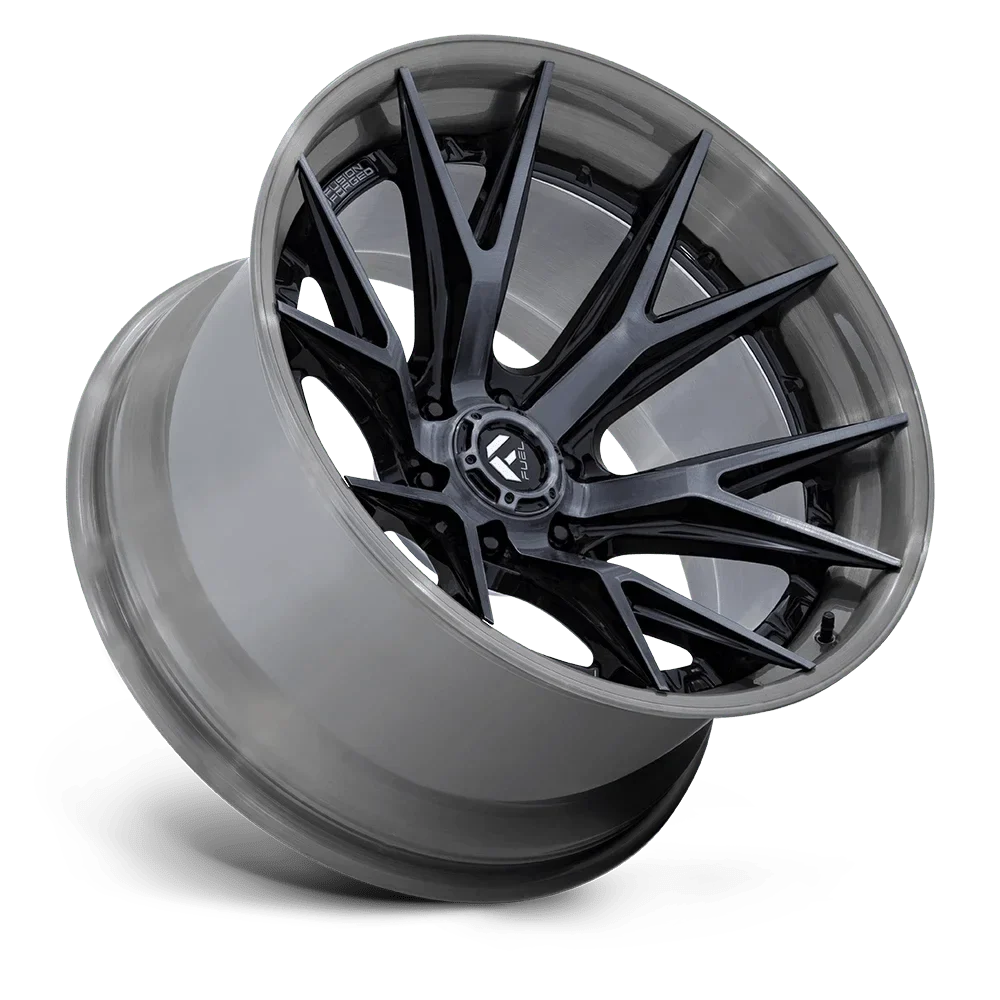 Brushed Gloss Catalyst FC402 Wheel 6x135 Fuel (-18mm) W/ Gray 20x10 Black FORGED