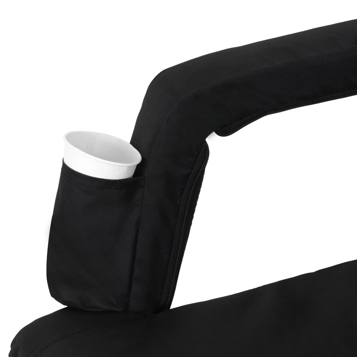 Stadium Cushion Reclining - 6 Positions, W/Padded ZENY Black Chair Bleachers Reclining Seat