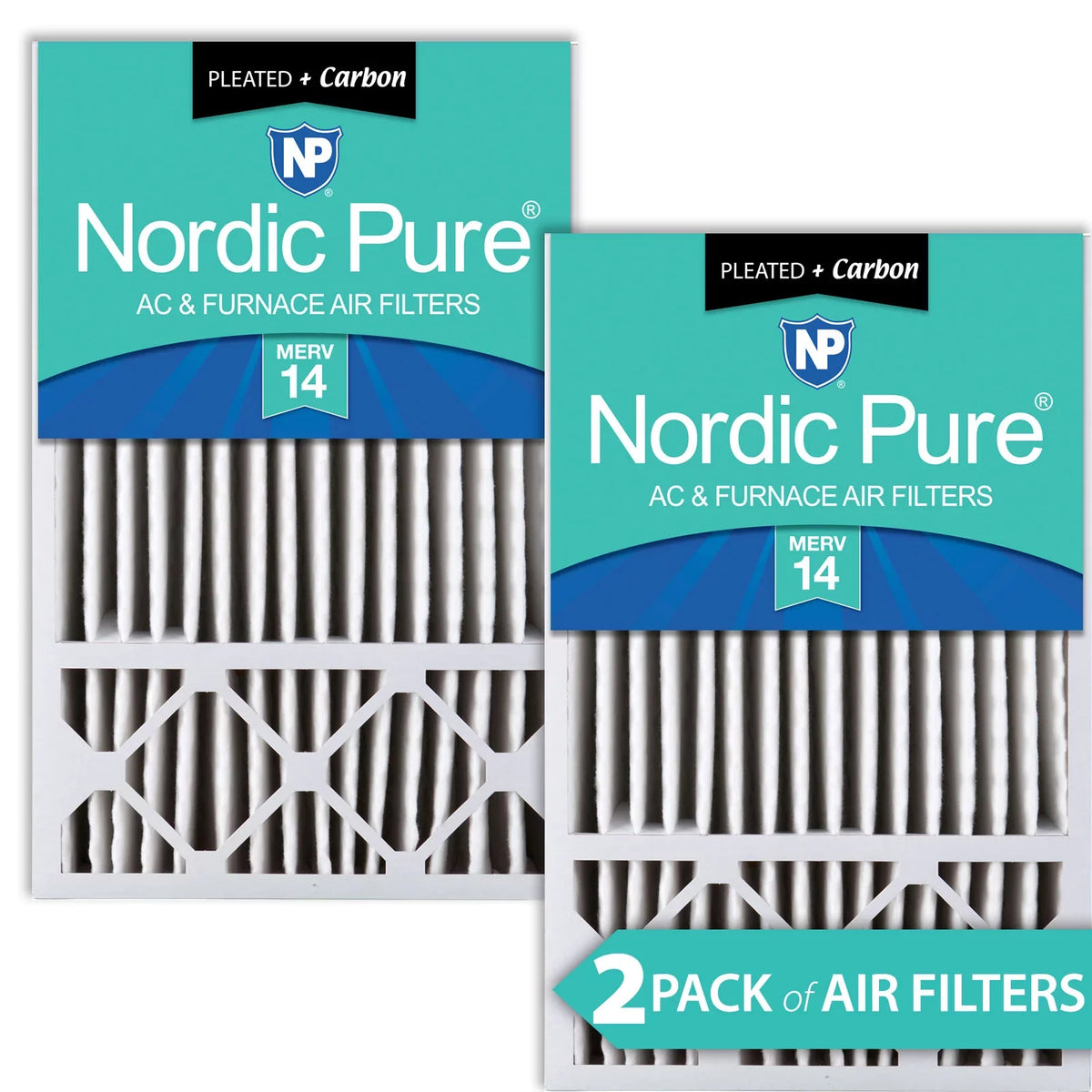 16x25x5 MERV (4 3/8) Plus 14 Honeywell Air Carbon Pack 2 Filters Replacement
