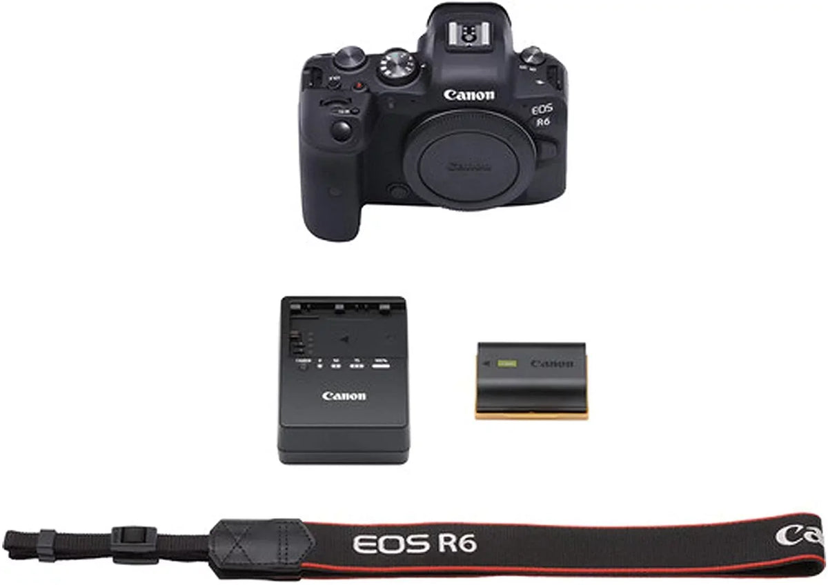 50mm + Canon III R6 f/1.8 Lens 24-105mm + f/4-7.1 + F/4-5.6 STM + Camera 43pc 128GB Memory Bundle 75-300mm Digital Case Mirrorless Filters RF Lens EOS Tripod + STM + with Lens