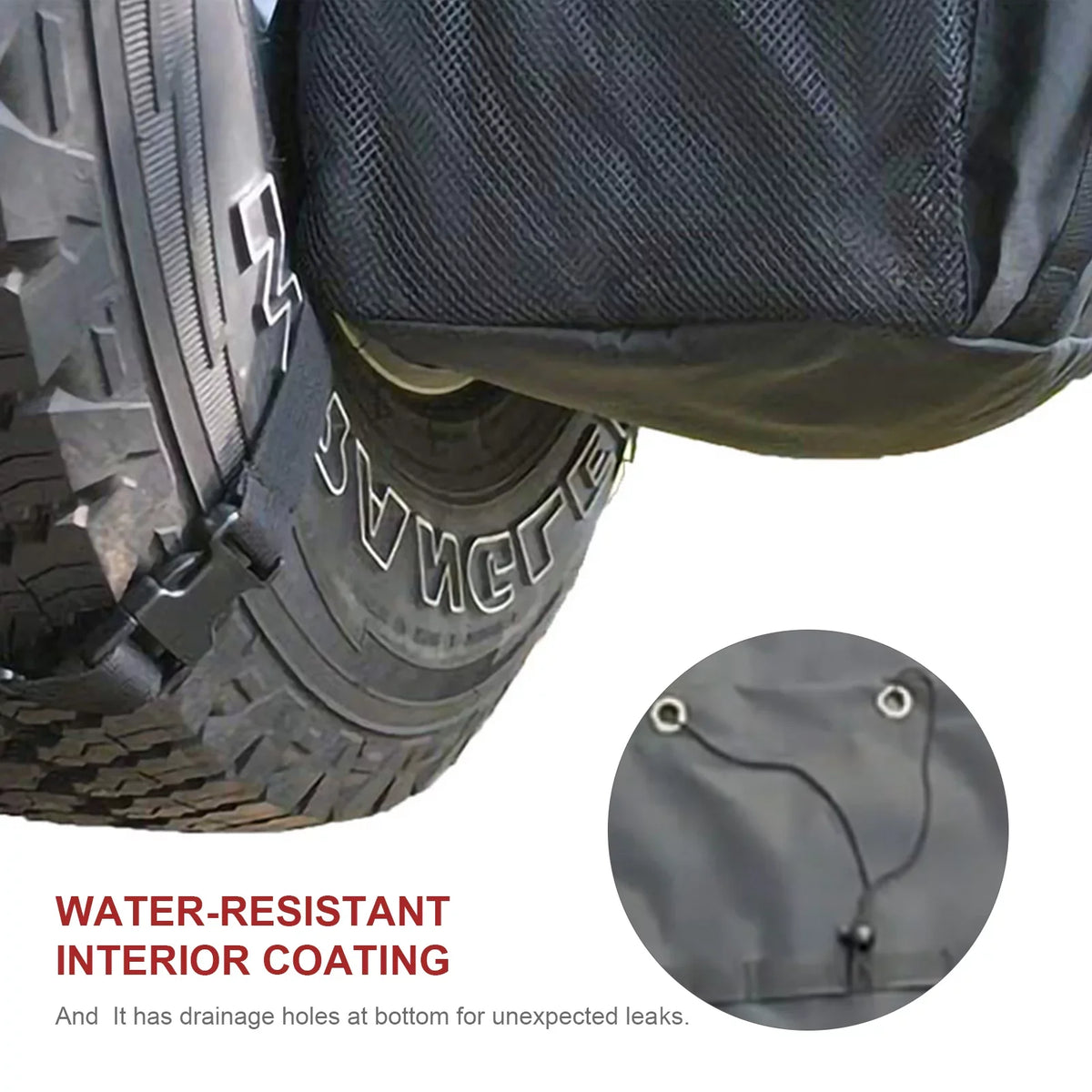Tire Travel Storage - Spare Off-Road Bag Cargo Gear Car Trash for and Backpack and Multi-Pocket Organizer Camping