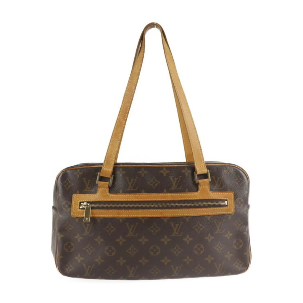 LOUIS Louis Leather (Good) Shoulder Vuitton M51181 Canvas VUITTON GM Monogram Cite Brown Bag Pre-Owned