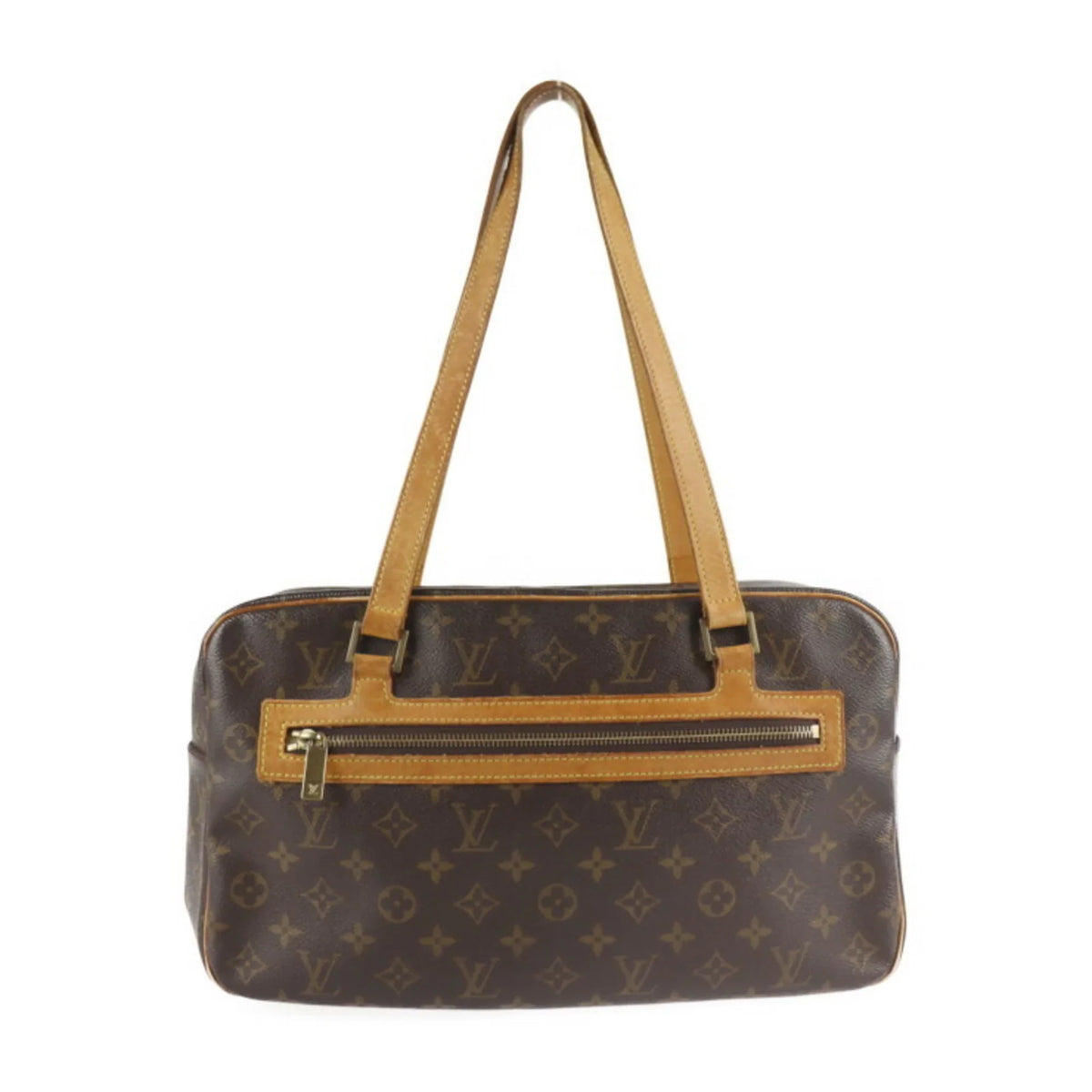 LOUIS Louis Leather (Good) Shoulder Vuitton M51181 Canvas VUITTON GM Monogram Cite Brown Bag Pre-Owned