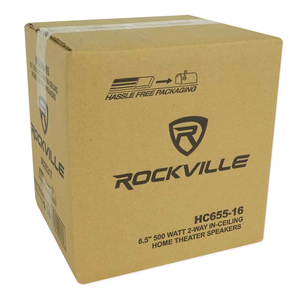 6.5" Receiver+(8) White LED Speakers Ceiling Theater Amp/Home Tube Rockville