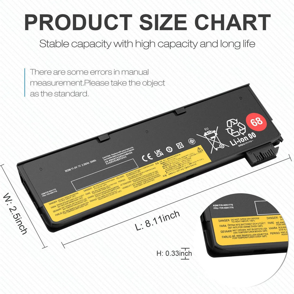 ThinkPad for 45N1127 T450s 45N1126 X240 10x 45N1127 T440 Lenovo Battery X250 68