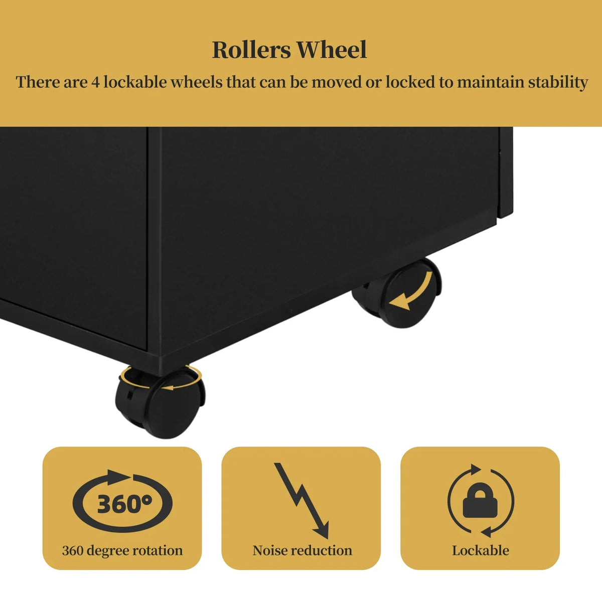 Wheels Cushion, Cabinet Resistant Technician, Rest Desk Dust Nail Acetone Table w/Lockable Nail & & Station Table - Drawers Table & Nail Manicure Collector Black for Electric Wrist LUXMARS w/