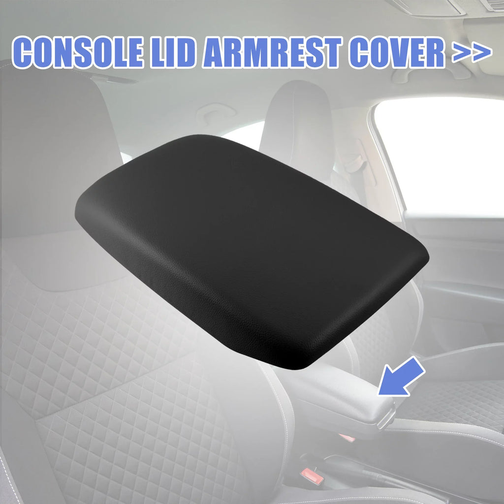 Armrest Toyota 2009-2014 Cover Highlander Box Protector Faux Black Console Leather Seat Center for Car