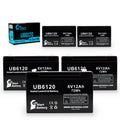 Acid 10 F2 - Includes Terminal, 12000mAh, F1 Lead Pack to 5x Battery Sealed Adapters Replacement - - Battery 850 F1 AGM, Tripp-Lite 12Ah, Compatible (6V, SLA) Terminal UB6120 Universal
