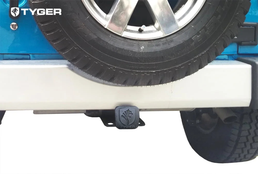 & Jeep Towing Compatible Tyger 2 Cover inch Auto Receiver TG-HC2J001B JK Hitch 2 Hitch Kit 4 Trailer Wrangler Style Hitch 2007-2018 with Tow Unlimited & Door Rear Door Factory