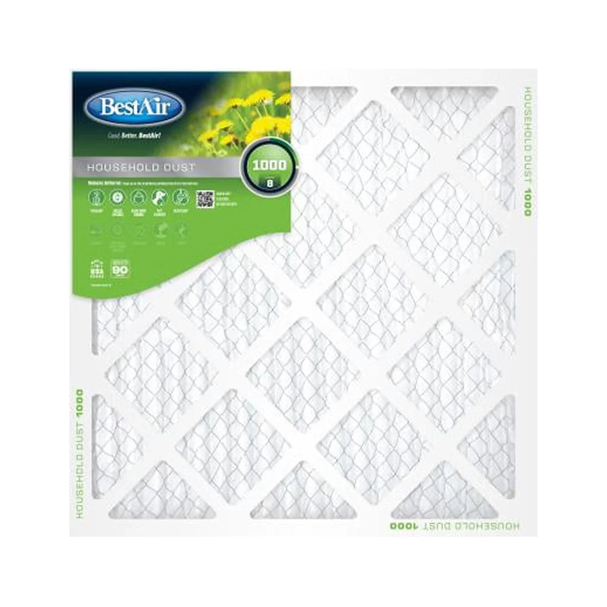 Air 8, 90 MERV 25x32 - 1 Quantity In. Filter, 12 Days x B1-2532-8-12 Pleated BestAir