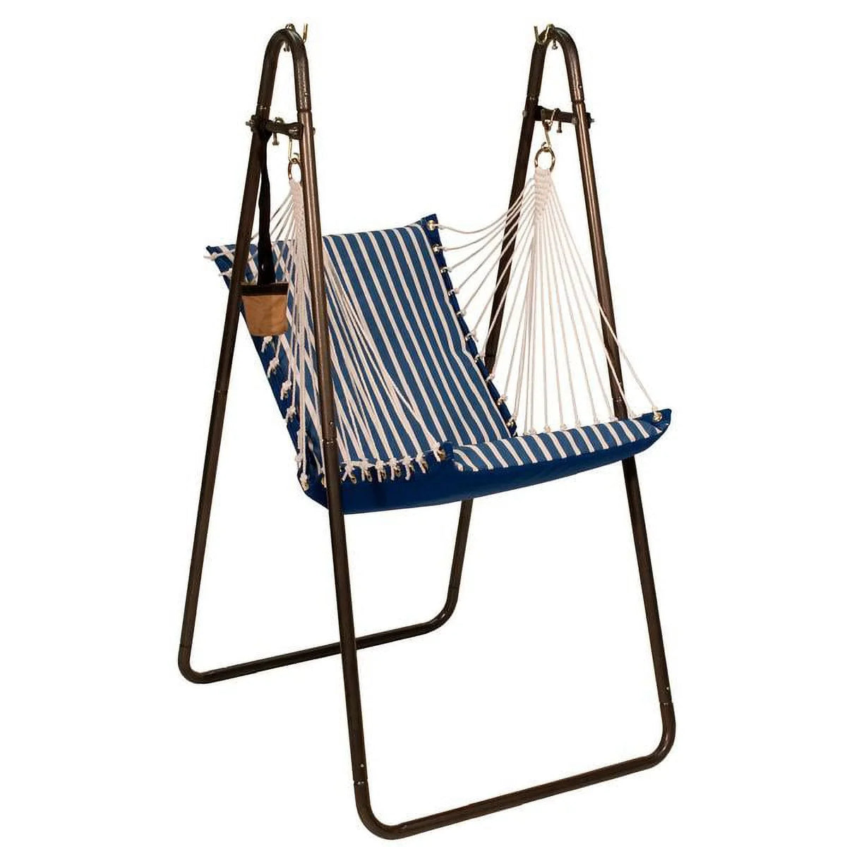 64” and with Pattern Collection Hamptons The Stand Hanging x White Striped Chair Blue Hammock 45”