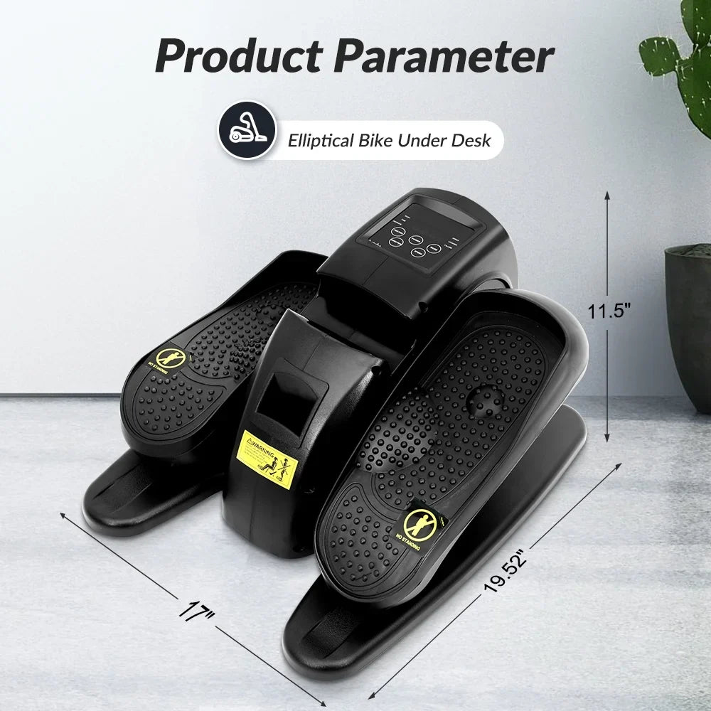 with Motorized Teens Machne Elliptical Quiet Adults Under While Pedal Portable Exerciser & Control, Sitting for Desk Seniors Leg Remote Exerciser