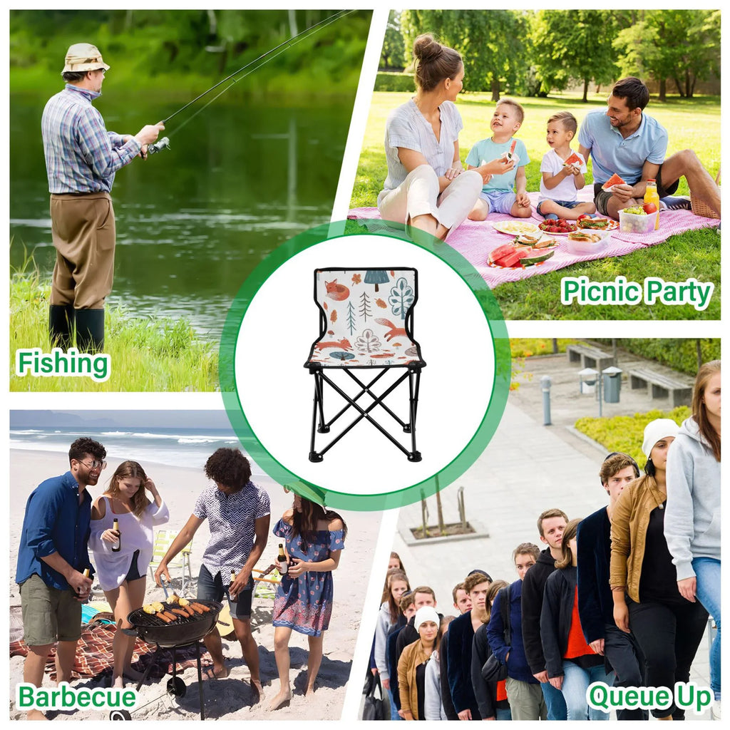 Camping 220LBS Chair Portable Carry Folding Outdoor Bag Support Fishing Lawn Fox Beach to Chair Chair in Chair Forest with