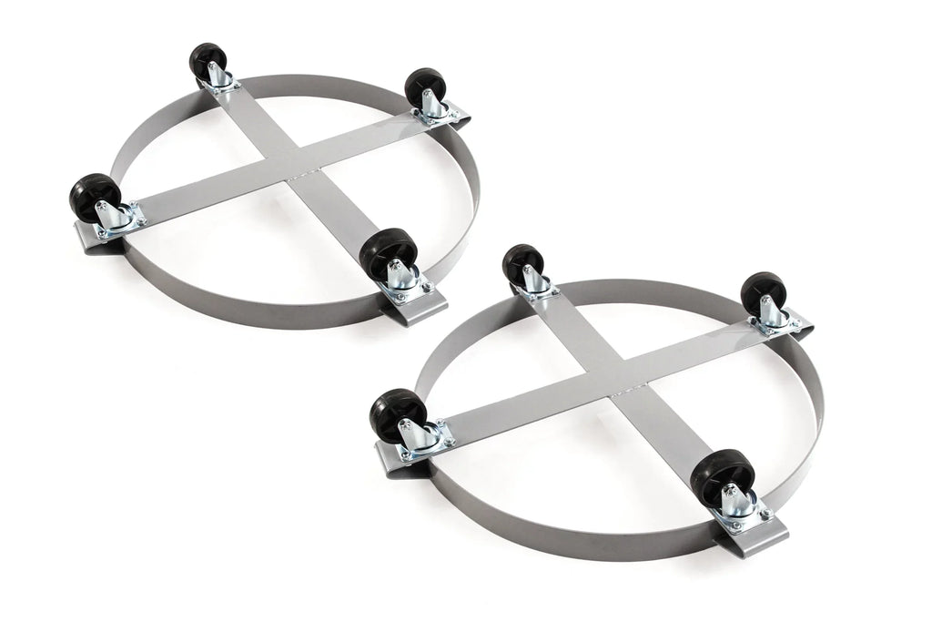 Hand 1000 2 Tipping Gallon Capacity Pound Casters Non Wheel Steel Drum Heavy Red Duty Swivel - Dollies Auto Truck Hound 55 Frame Dolly