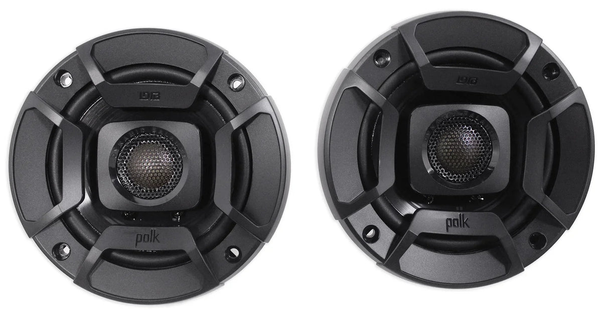 Speakers+MTX Tower (2) 2-Channel For Amp ATV/UTVCART 4" Chrome Polk Audio