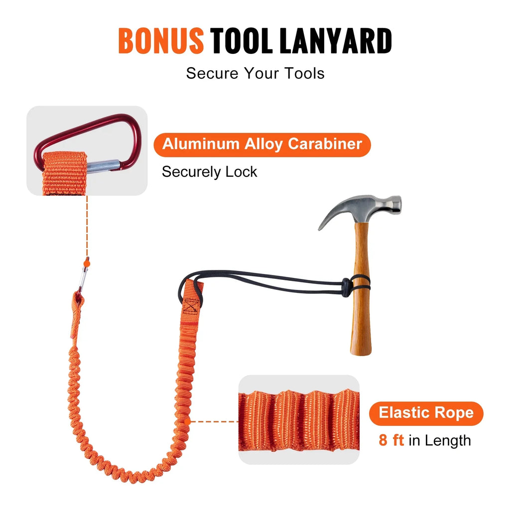 Climbers Core flipline, Carabiner 1/2" 8' Alloy Flipline, and Hook, Aluminum Climbing Snap Steel Alloy Extra Line with Arborist, Arborist Lanyard, x Tool Tree for Flip BENTISM Steel for Tree