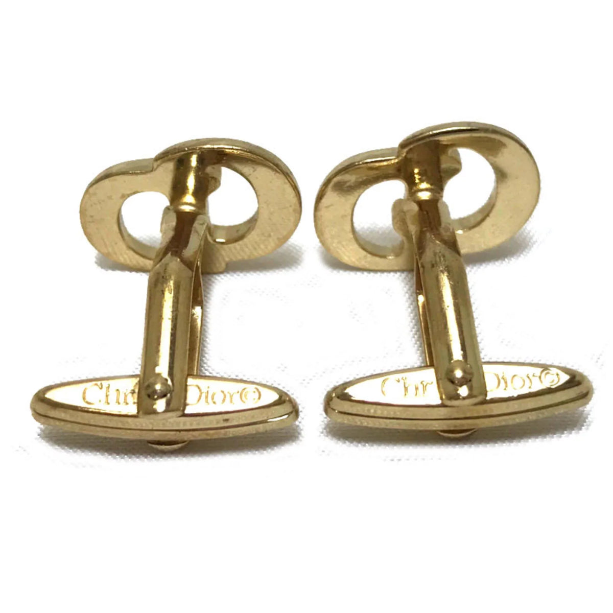 (Good) men cuff Dior gold set tack tie Christian Pre-Owned