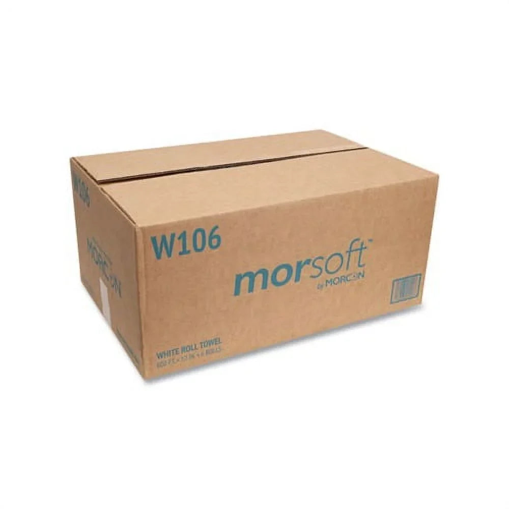 MORCON White, Towels ft, 6 800 x 10 10" Rolls/Carton TISSUE 1-Ply, Roll Inch